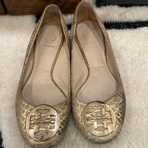 Tory Burch Ballet Flat shoes - Metallic Snake Print - Size 9.5 SOLD!!!